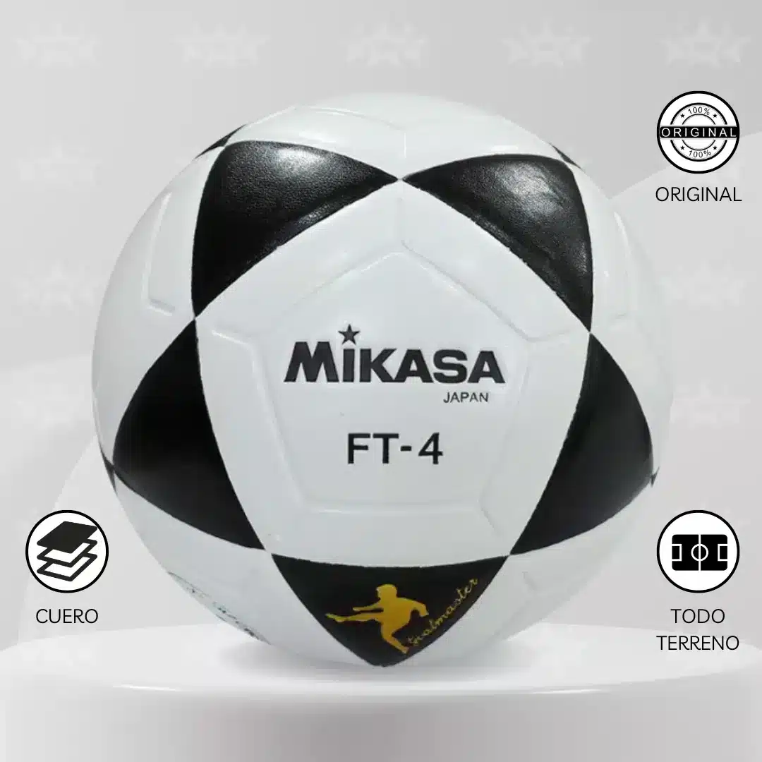 Pelota De Fútbol Mikasa FT-4 Cuero #4 - Imagen 4