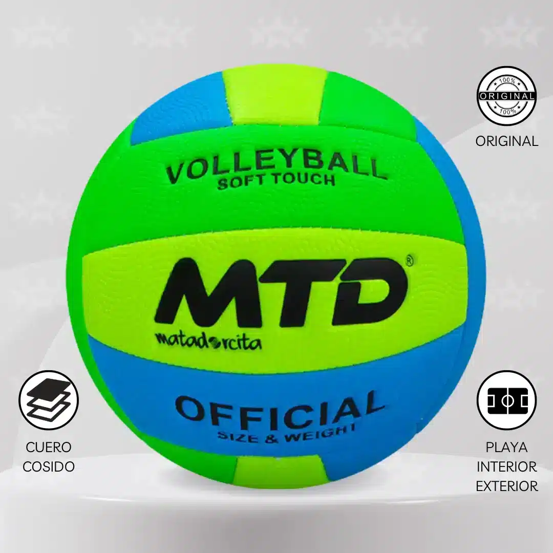 Pelota De Vóley Mtd Cuero Cosido Acolchado Premium - Imagen 4