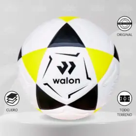 PELOTA DE FĂTBOL WALON TRICOLOR TALLA #5 CUERO PU
